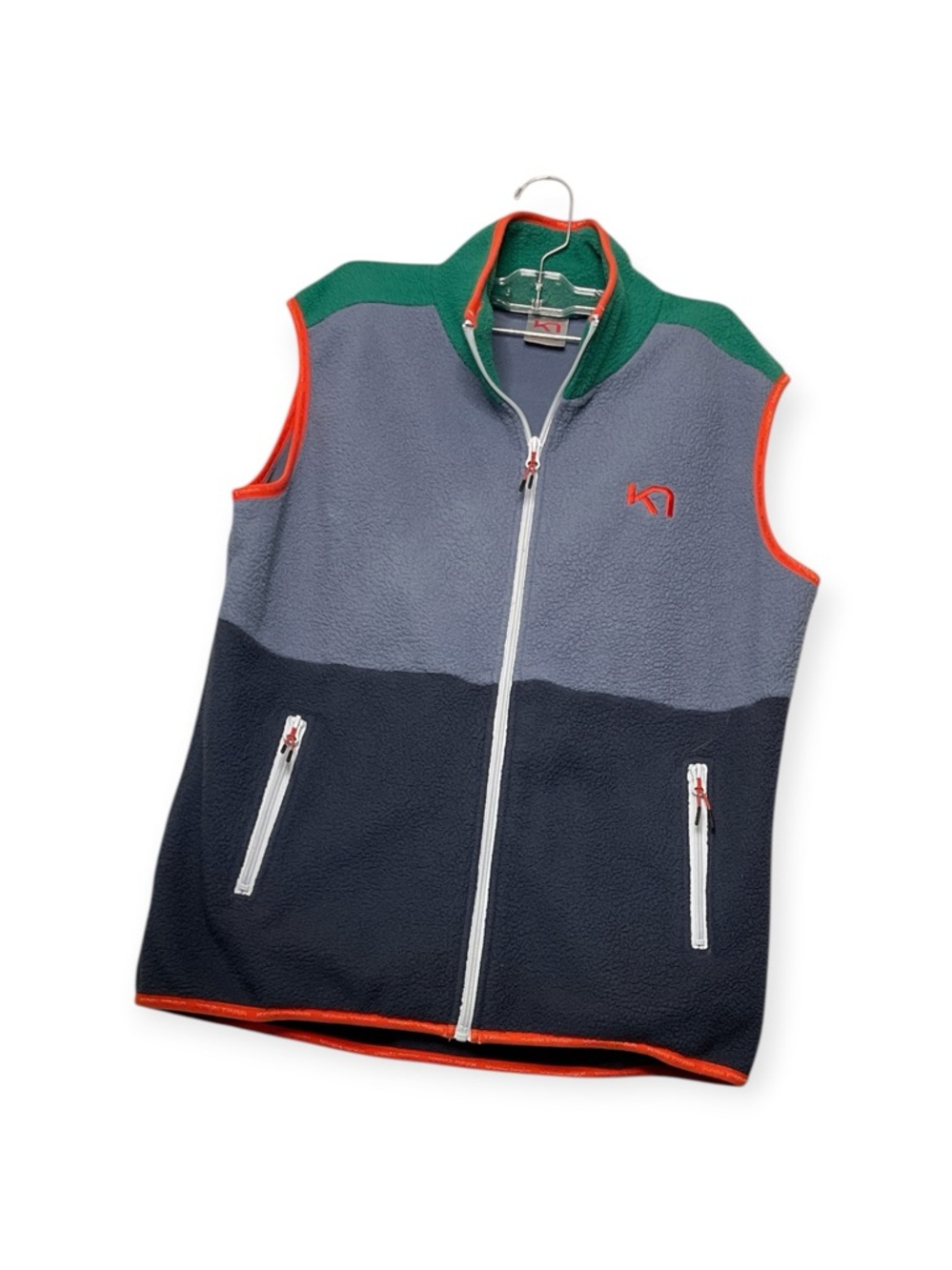 Women’s Kari Traa color-blocked, full‎ zip, fleece vest, size XL